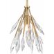 Crystal Fusion 1 Light 9 inch Peruvian Gold Pendant Ceiling Light