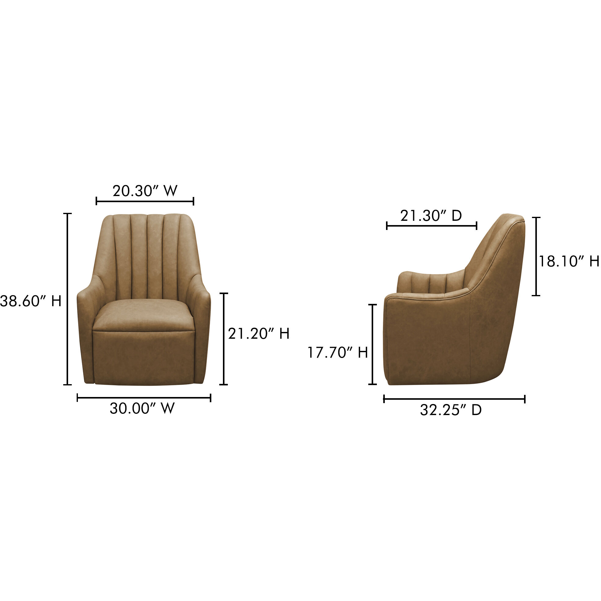 Bowie Brown Swivel Chair