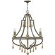 Cordoba LED 26 inch Distressed Iron Chandelier Ceiling Light