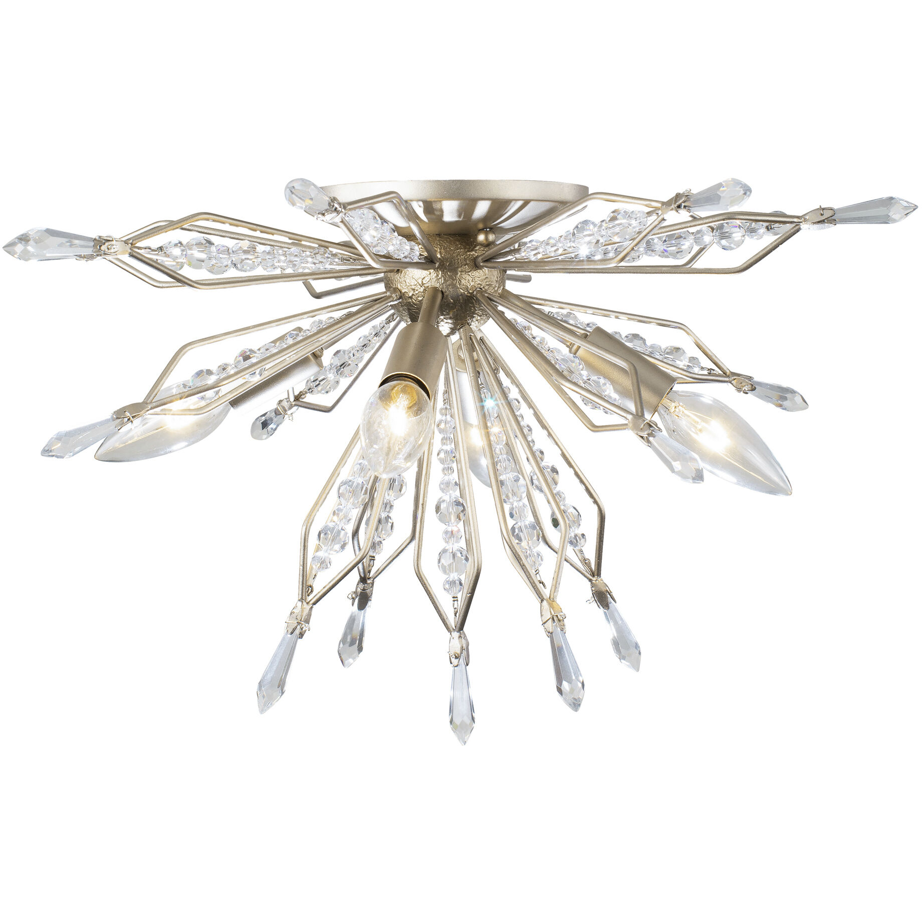 Orbital 4 Light 18.3 inch Gold Dust Semi-Flush Ceiling Light