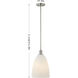 Baldwin 1 Light 10 inch Satin Nickel Pendant Ceiling Light, Essentials