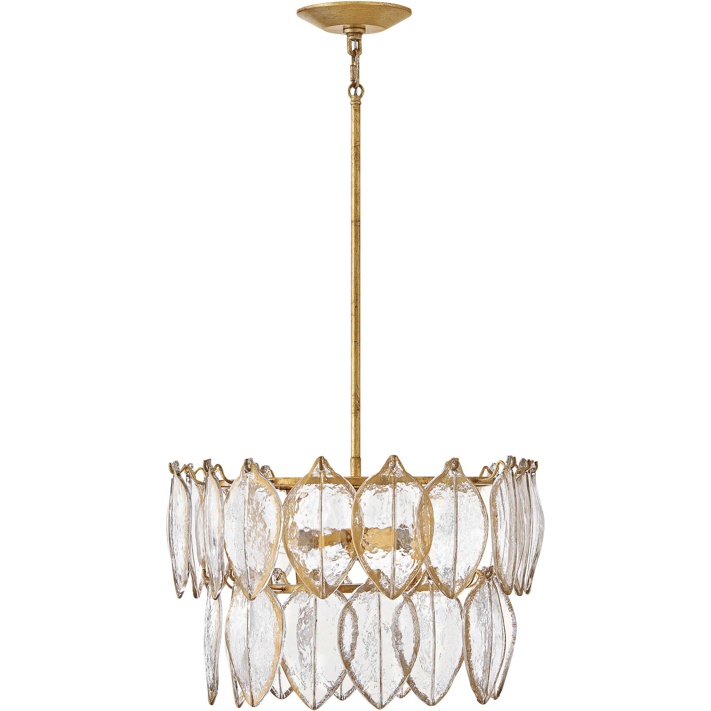 Amira 4 Light 19 inch Distressed Brass Convertible Semi Flush Ceiling Light