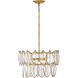 Amira 4 Light 19 inch Distressed Brass Convertible Semi Flush Ceiling Light