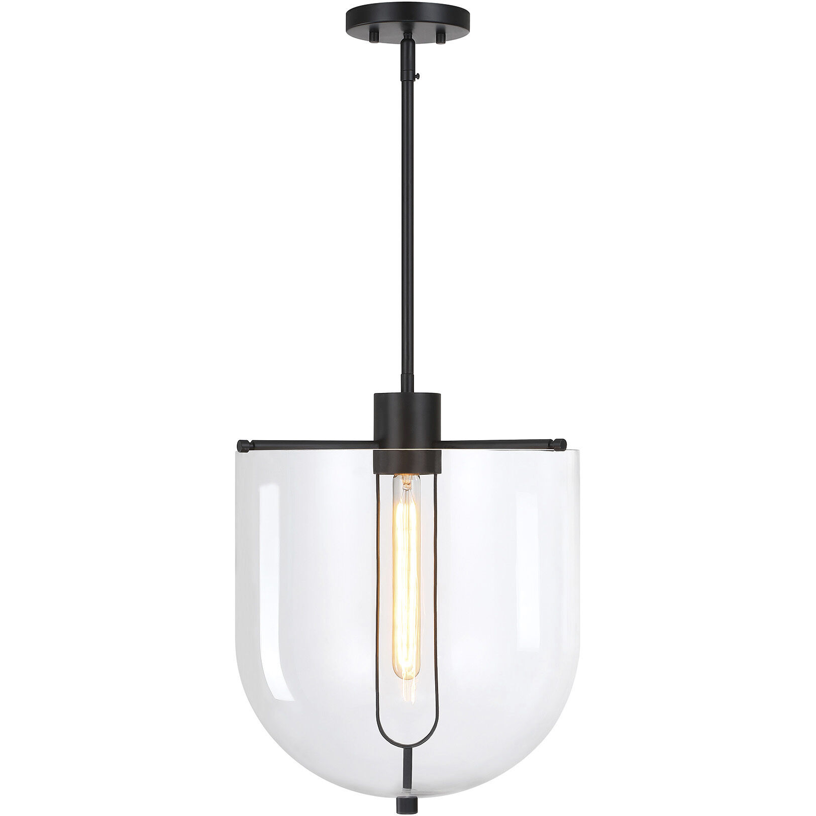 Skylar LED 15 inch Matte Black Down Pendant Ceiling Light