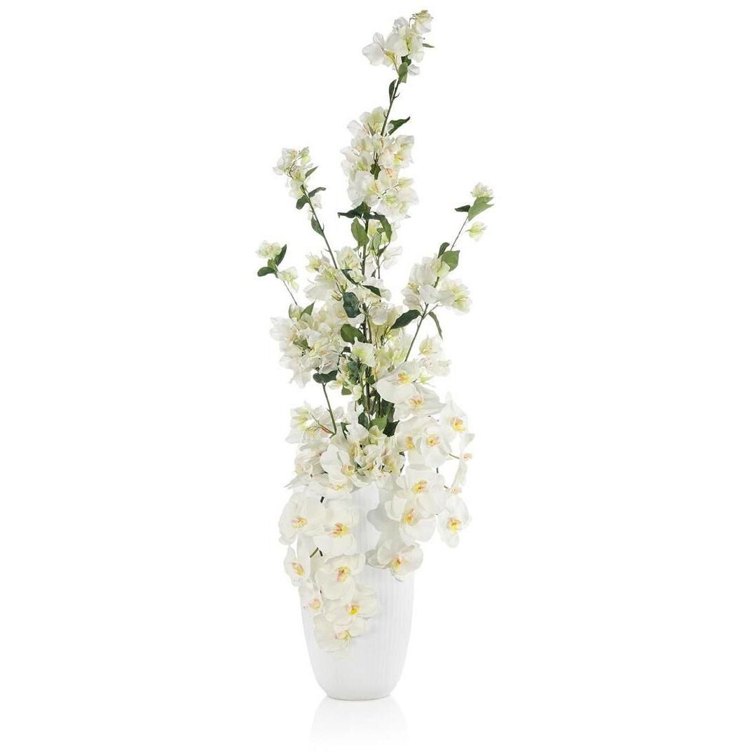 Snowy Bougainvillea and Orchids Botanical, Botanical/Floral