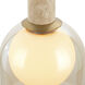 Juna 6 Light 25.2 inch Brass and Travertine Pendant Ceiling Light