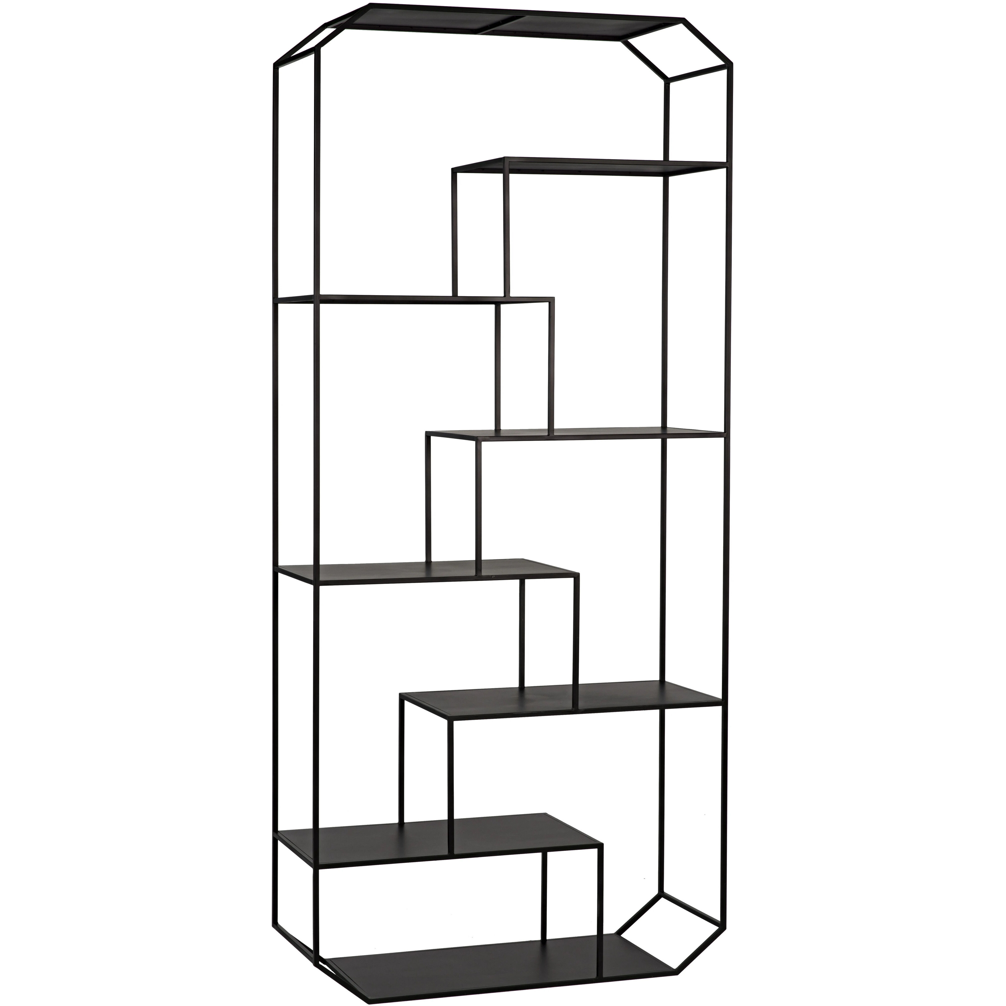 Marquise Matte Black Bookcase