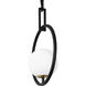 Stopwatch 1 Light 12 inch Matte Black and French Gold Pendant Ceiling Light