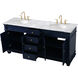 Wesley 72 X 21.5 X 35 inch Blue Vanity Sink Set