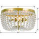 Rylee 3 Light 12.5 inch Antique Gold Flush Ceiling Light