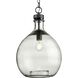 Zin 1 Light Graphite Pendant Ceiling Light, Design Series