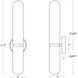 Salon LED 5 inch Natural Brass Wall Sconce Wall Light, Large