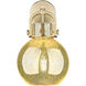 Newton Sphere Sconce Wall Light in Mercury Glass, Champagne Bronze
