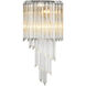 Marino 3 Light 11.81 inch Clear Glass and Nickel Wall Lamp Wall Light