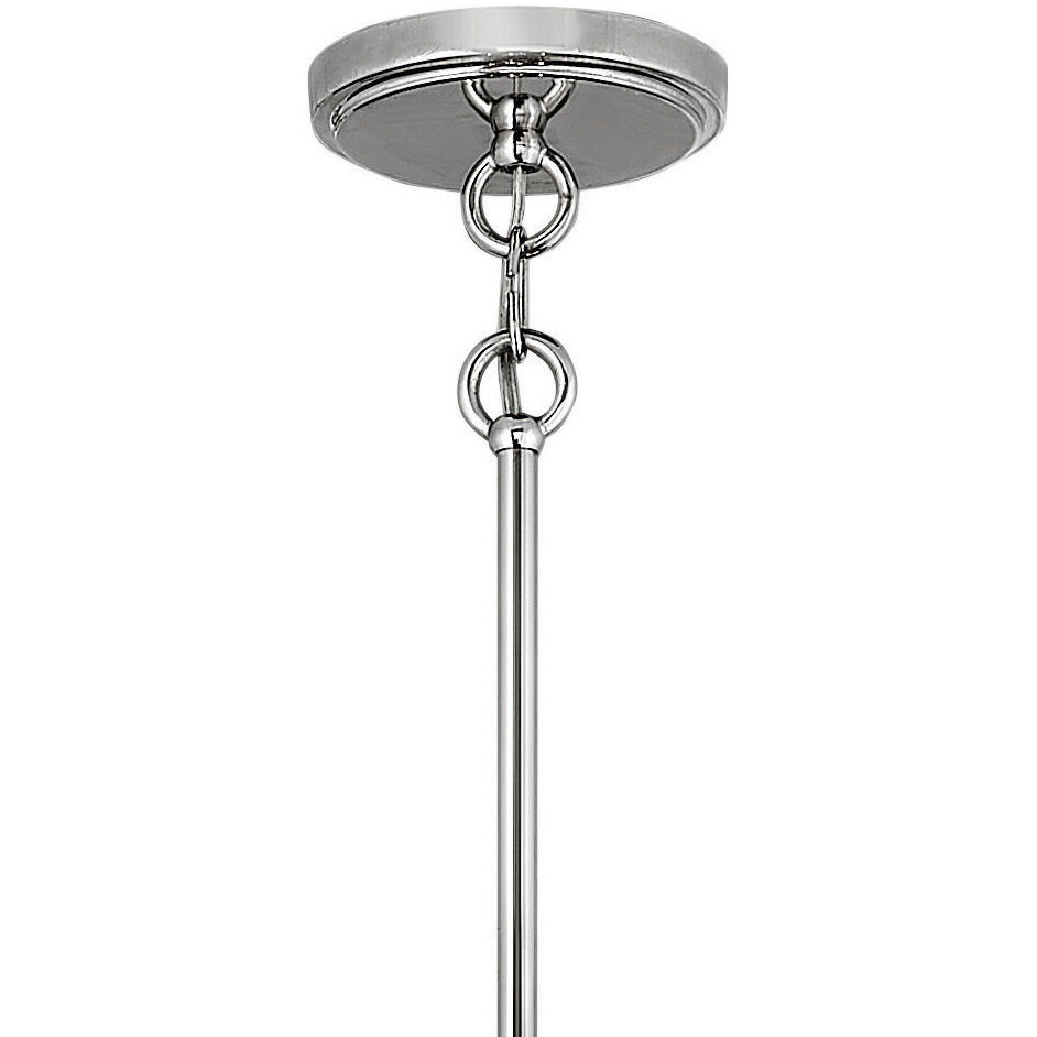 Clarke 4 Light 24.5 inch Polished Nickel with Matte White Indoor Chandelier Ceiling Light