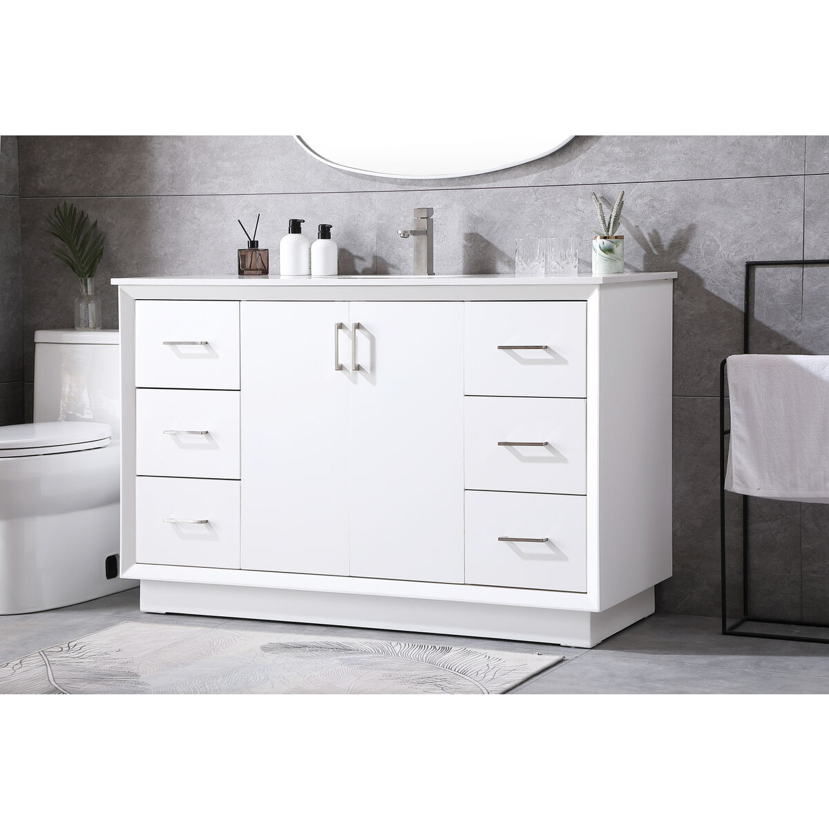 Hayes 54 X 22 X 35 inch White Vanity Sink Set