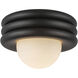 Alora Mood Harvey 1 Light 12 inch Matte Black Semi-Flush Mount Ceiling Light