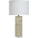 Augustus 30 inch 150 watt Travertine Beige Table Lamp Portable Light