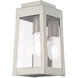 Oslo 1 Light 10 inch Brushed Nickel Outdoor Wall Lantern