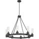 Evandrel 8 Light 32 inch Matte Black Chandelier Ceiling Light