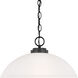 Oslo 1 Light 15.75 inch Midnight Black Pendant Ceiling Light