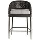 Juri 39.5 inch Porpoise and Charcoal Brown with Dark Gray Outdoor Counter Stool