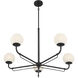 Whitehall 5 Light 38 inch Dark Matte Black Chandelier Ceiling Light
