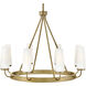 Selma 8 Light 32 inch Gold Chandelier Ceiling Light