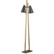 Duet 63.5 inch 9 watt Oil Rubbed Bronze and Antique Brass Floor Lamp Portable Light