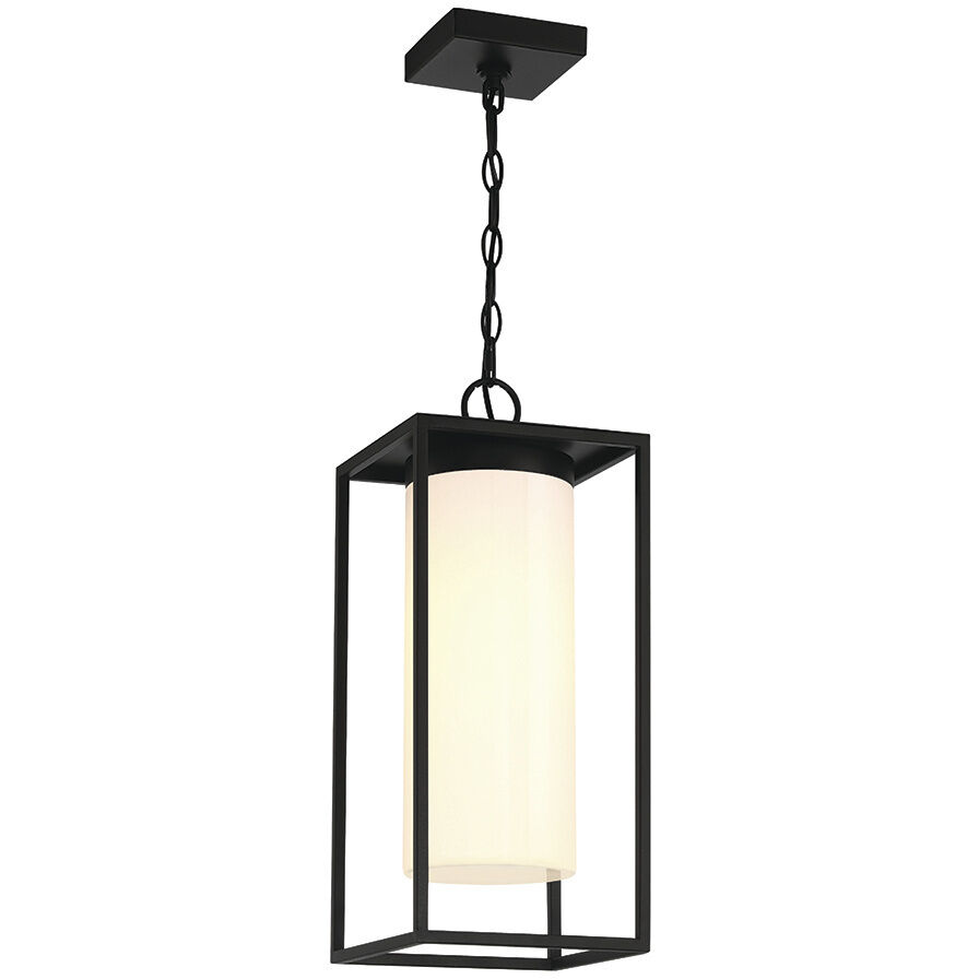 Ren 1 Light 8 inch Black Outdoor Pendant