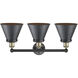 Appalachian 3 Light 26 inch Black Antique Brass Bath Vanity Light Wall Light in Matte Black