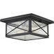 Wingate 2 Light 11 inch Textured Black Outdoor Flush Mount