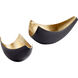 Boema Matt Black And Gold Tray
