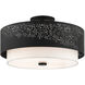 Noria 4 Light 20 inch Black Semi Flush Ceiling Light
