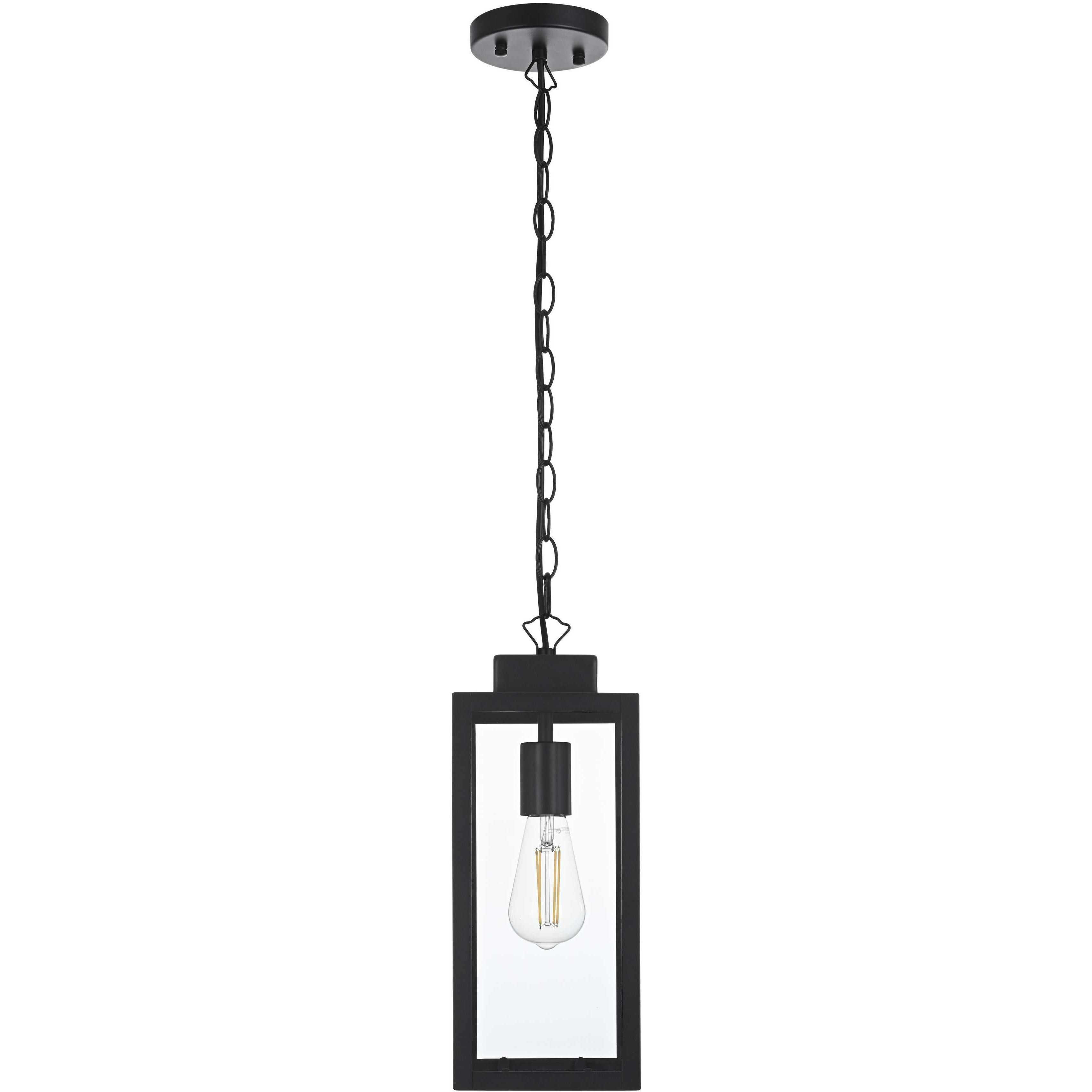 Hilton 1 Light 6 inch Black Outdoor Pendant