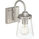 Dickens 1 Light 4.75 inch Brushed Steel Wall Sconce Wall Light