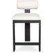 Bolster Back 38.5 inch Java Black and Oyster White Outdoor Counter Stool