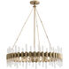 Haskell 8 Light 34 inch Antique Brass Chandelier Ceiling Light