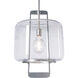 Dane 1 Light 16.6 inch Sterling Hanging Lantern Ceiling Light in Clear