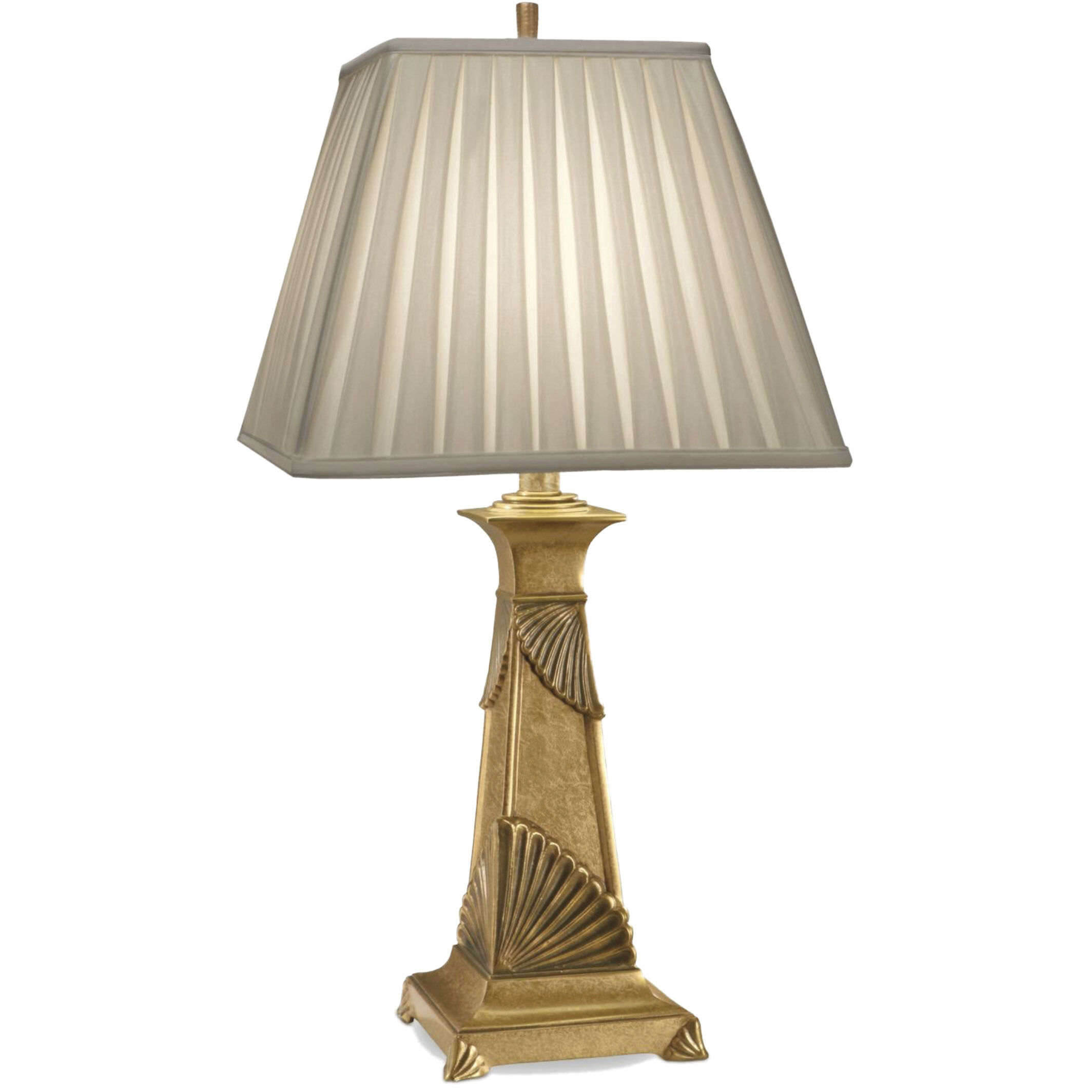 Ellie 30 inch 150 watt French Gold Table Lamp Portable Light, Square