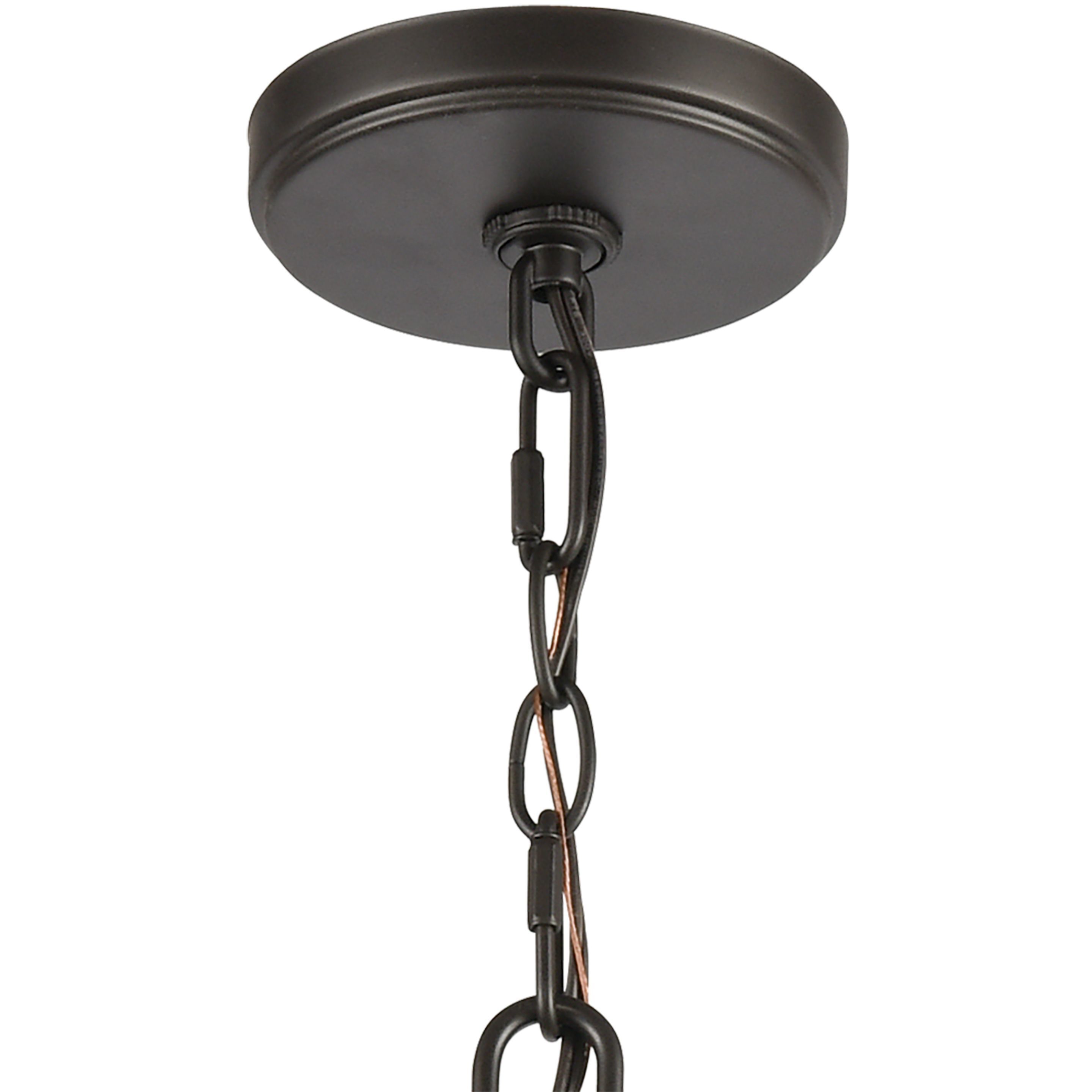 Talia 6 Light 29 inch Oil Rubbed Bronze with Satin Brass Chandelier Ceiling Light