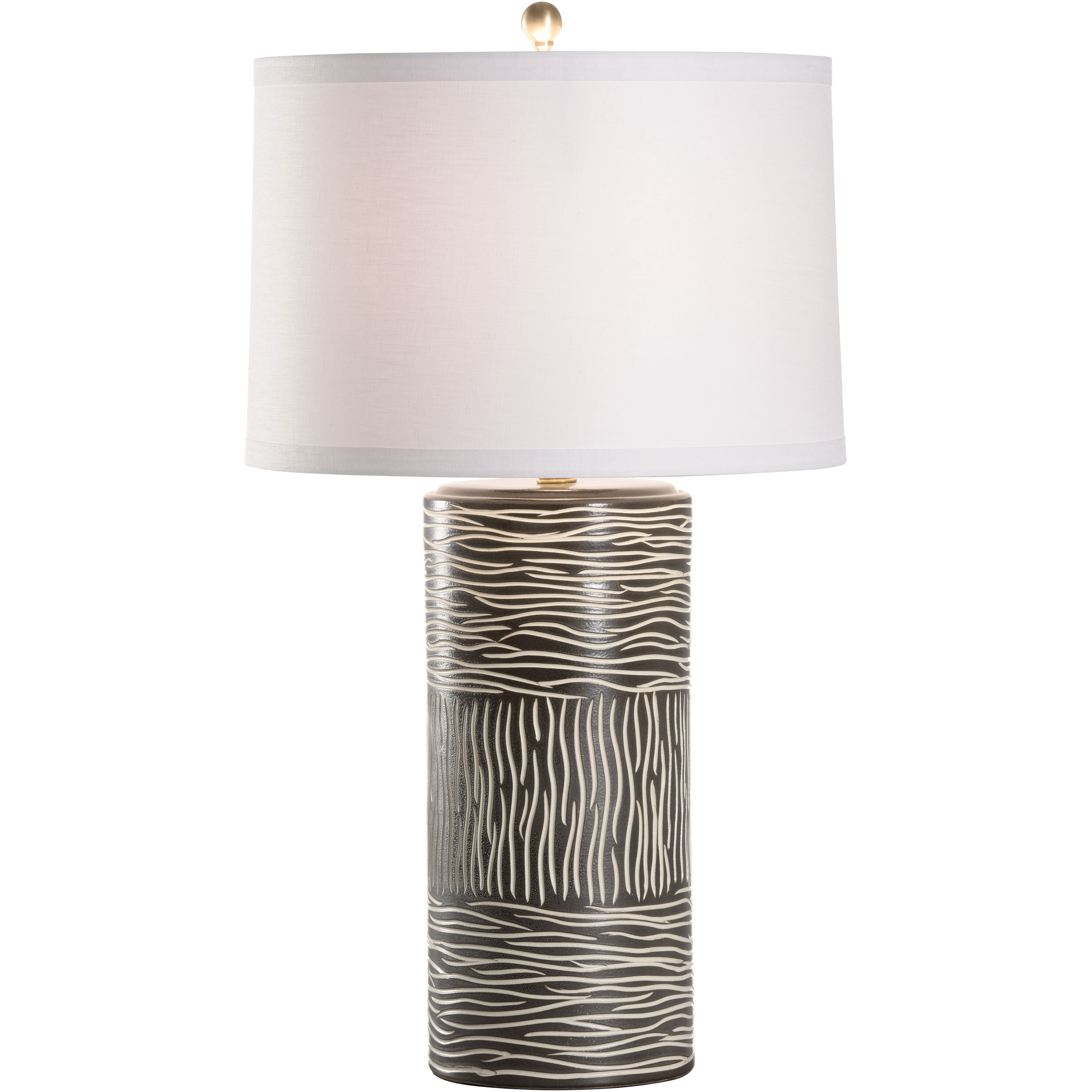 Paglia 22.75 inch 100.00 watt Brown and White/Cream Table Lamp Portable Light