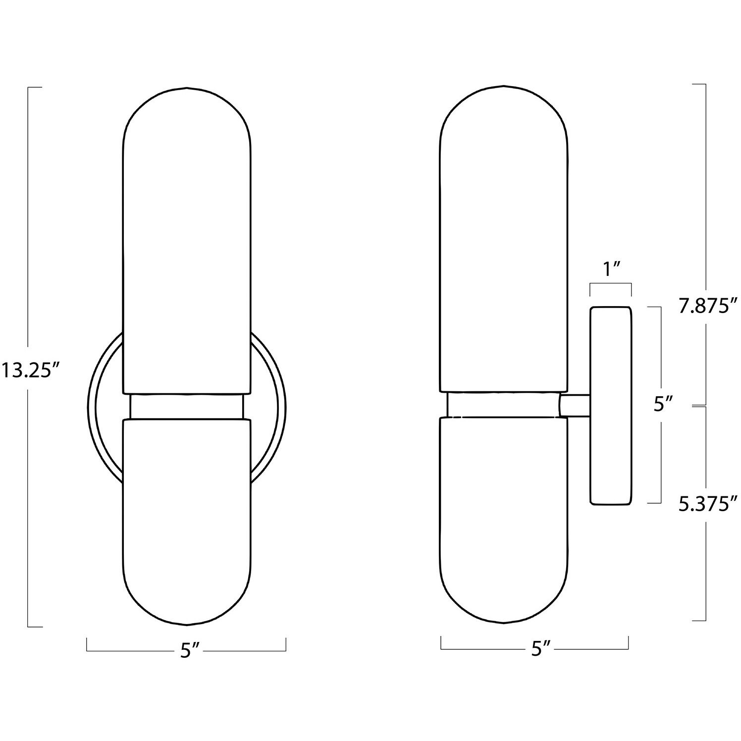 Salon LED 5 inch Oil Rubbed Bronze Wall Sconce Wall Light, Small