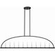 Abbott 11 Light 54 inch Black Linear Chandelier Ceiling Light