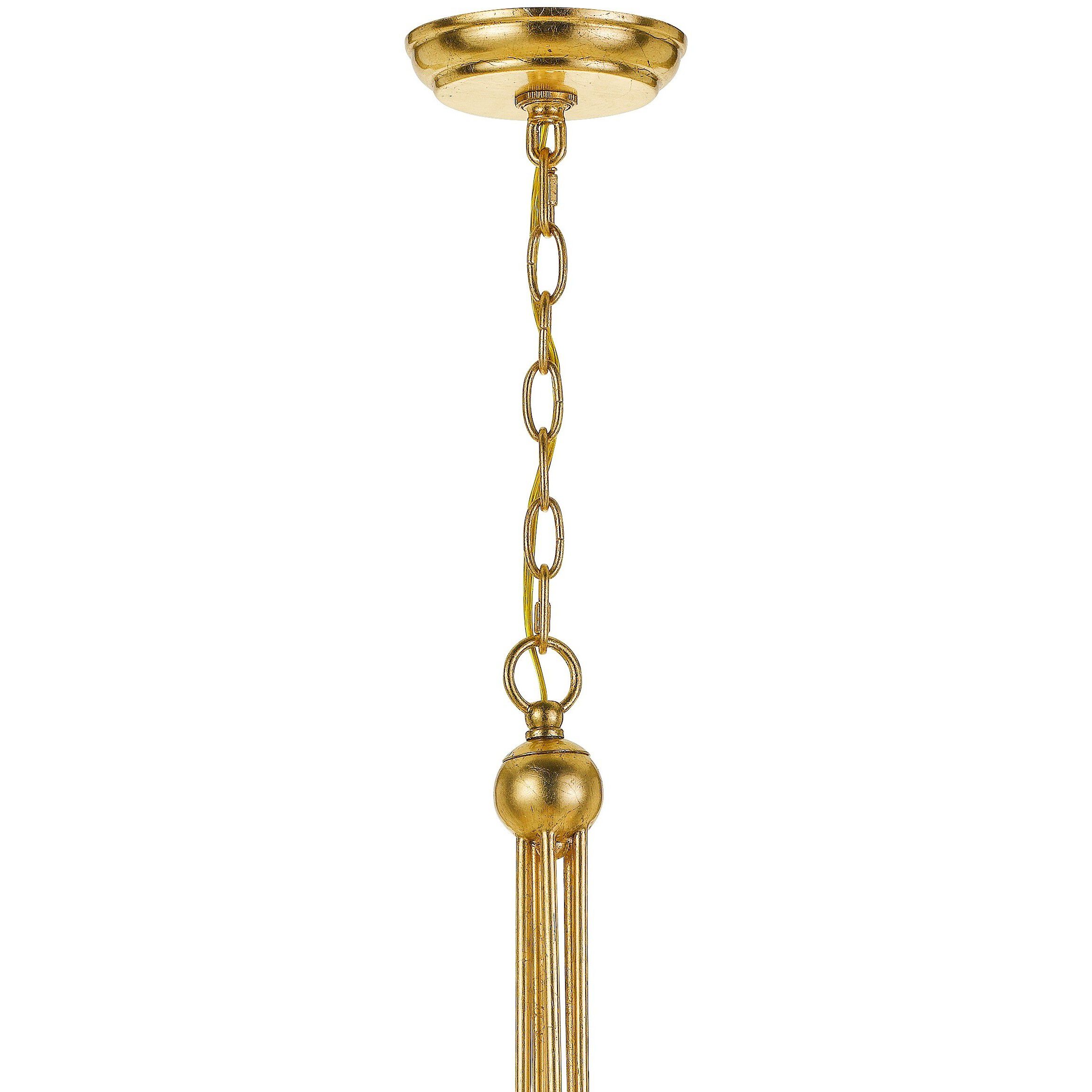 Metro 5 Light 27.5 inch Antique Gold Chandelier Ceiling Light