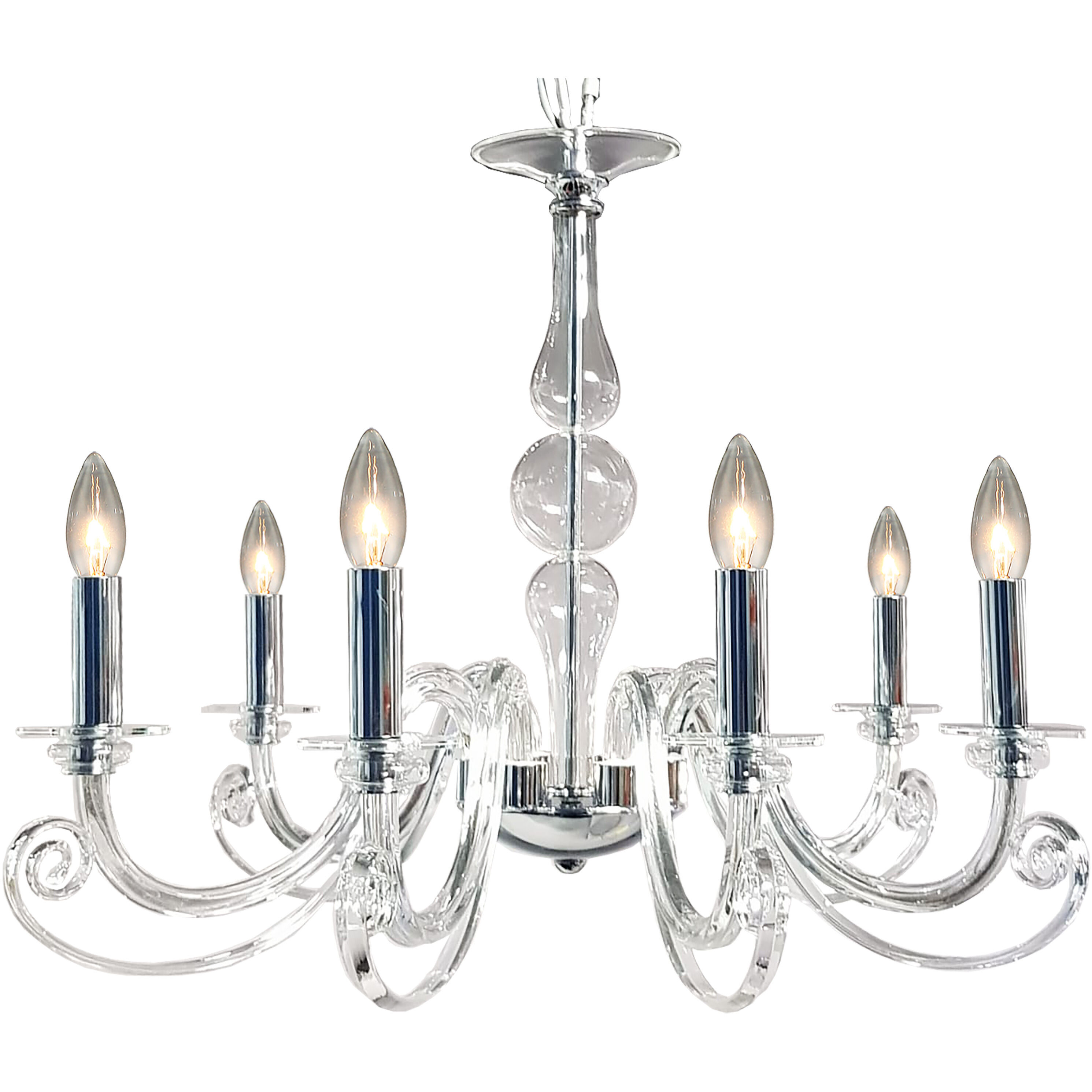 Eirene 6 Light 27.75 inch Polished Nickel Chandelier Ceiling Light