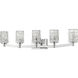 Aubrey 5 Light 40.75 inch Chrome Vanity Wall Light