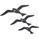 Stevens Matte Black Wall Decor, Set of 3