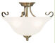 Coronado 3 Light 19 inch Antique Brass Semi-Flush Mount Ceiling Light