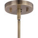 Euclid LED 20 inch Aged Brass Pendant Ceiling Light